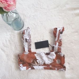 NWT. EPHEMERA WAIKIKI RUFFLE BRA. Sz FR 38 or US 4